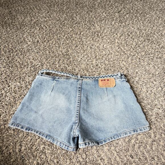 VTG Womens Denim Shorts Y2K 90s Boho Hippie Sz 28 Cut Out Grunge Streetwear! - Picture 3 of 5